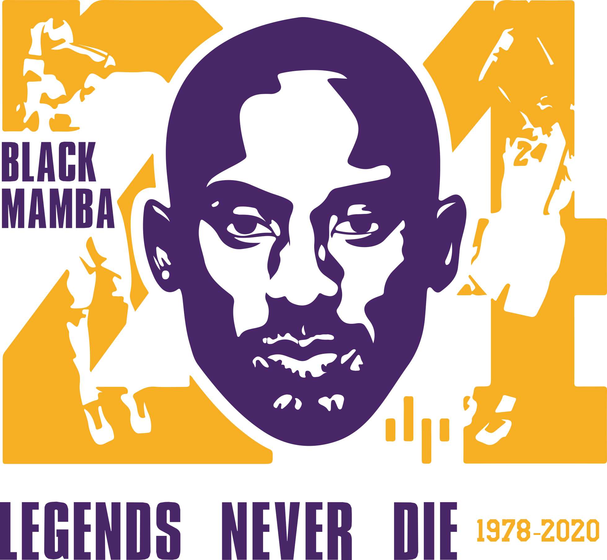 Kobe 1 Silhouette Cutting Svg Files Free Vectors